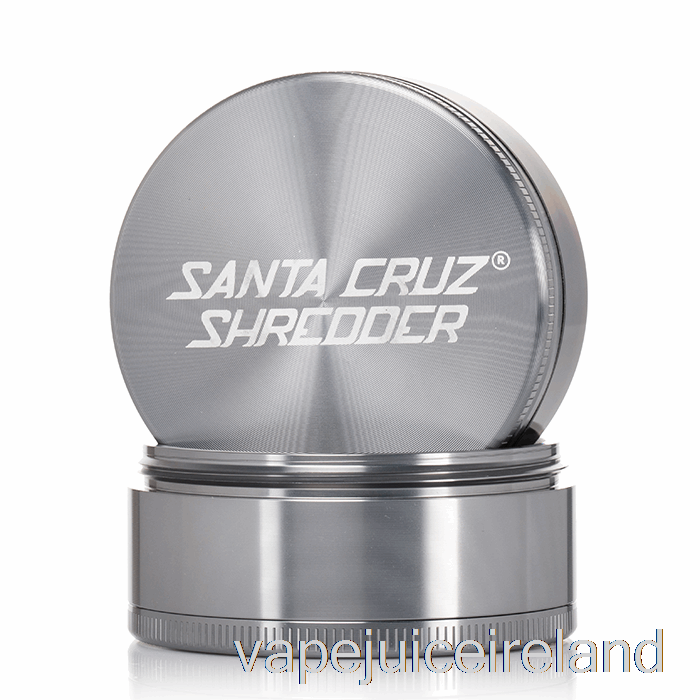 Vape Flavours Santa Cruz Shredder 2.75inch Large 4-Piece Grinder Grey (70mm)